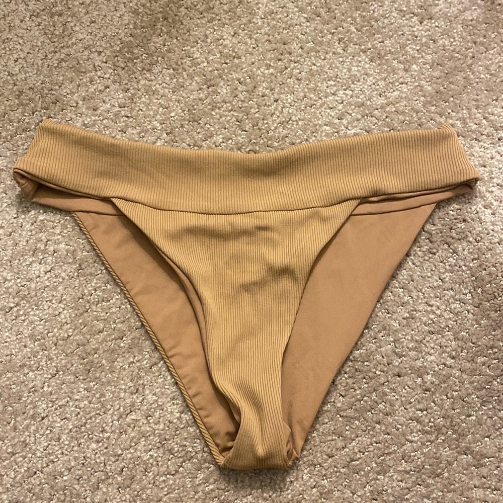 New south moon under brown/tan bikini bottoms
